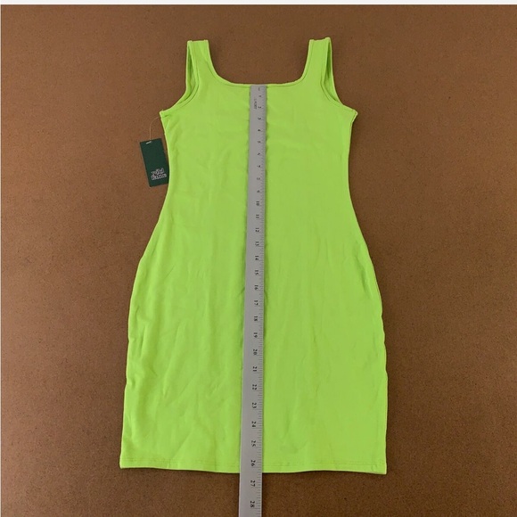 Wild Fable Women's Size Small Lime Green Sleeveless Seamed Bodycon Dress NWT - Picture 14 of 15